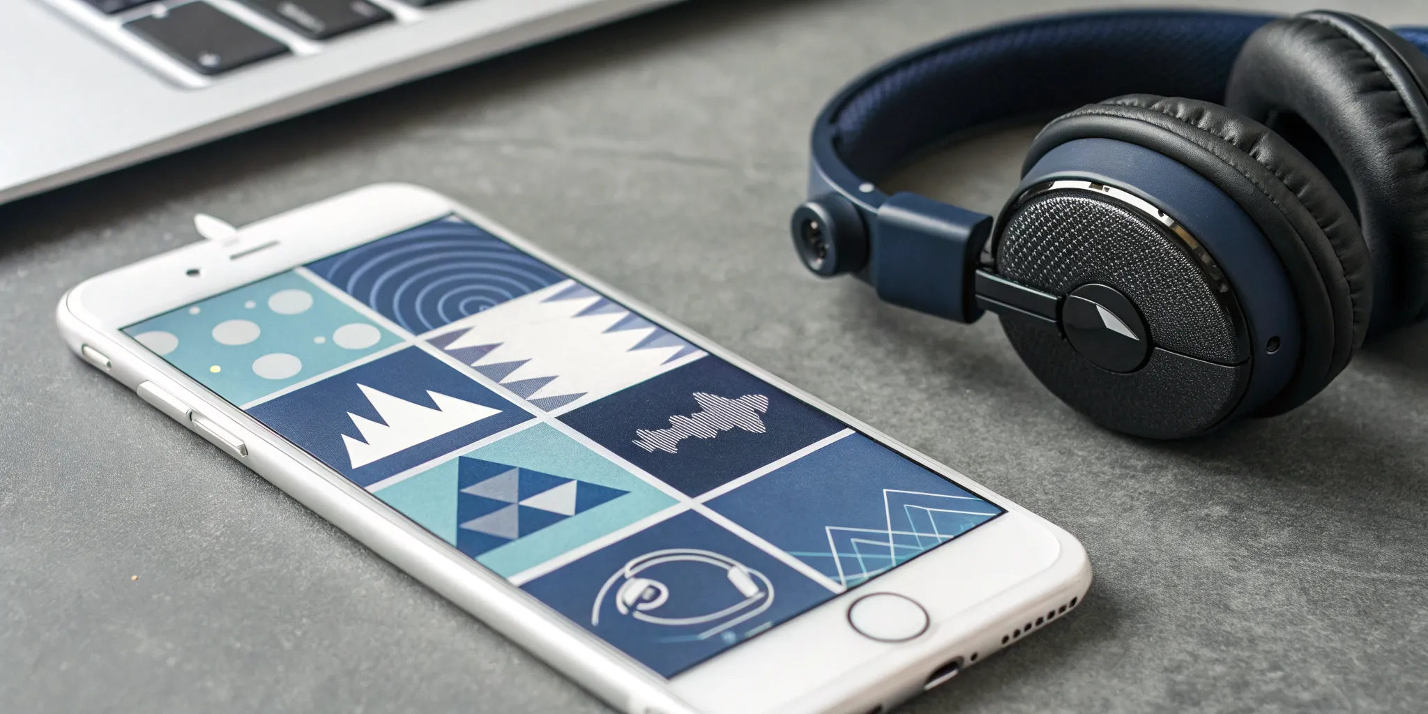 Listening to free streaming music radio stations on a smartphone.