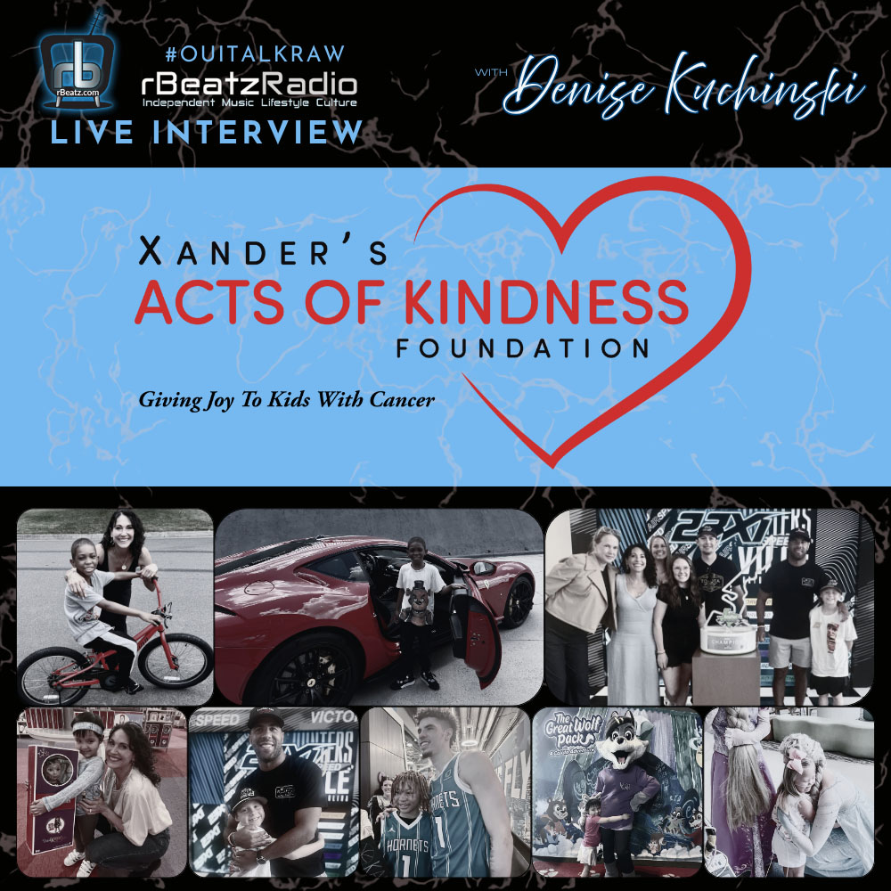 Denise Kuchinski webpage Xander's Acts of Kindness Oui Talk Raw Live interview 0825