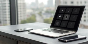 A laptop and smartphone streaming free AM radio online.
