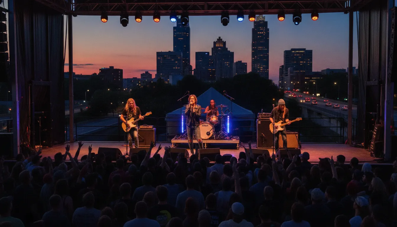 Independent band performing live in Charlotte