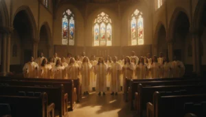 Nero Tindal IV: Gospel Roots to Grammy Nods 4 Gospel choir singing in a historic American church