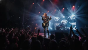 Brian Chrisagis on Loss, Legacy & Pressing On 6 Independent musician performing on stage with dramatic lighting and engaged audience