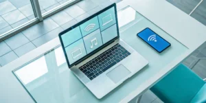 Nathan C. Davis | Healing in Hindsight 6 Laptop and smartphone displaying a radio player interface to find a stream URL.