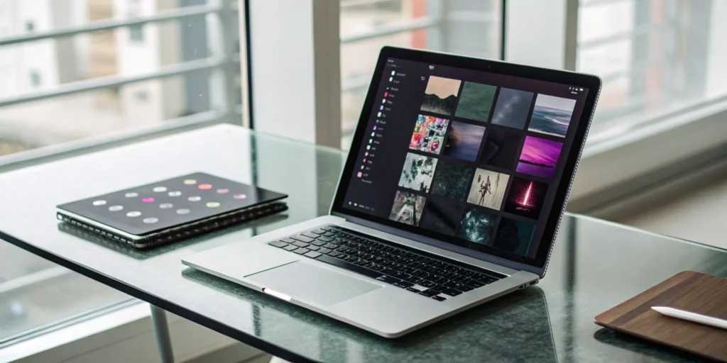 Blog 9 Comparing music and streaming services on a laptop and tablet.