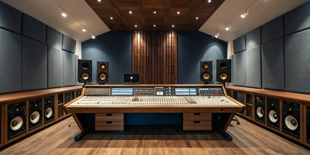 Blog 5 A professional audio mastering studio where a track gets its final polish.
